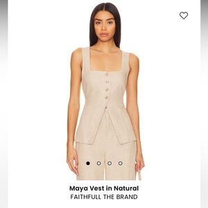 COPY - Faithful the Brand , size small Maya Vest in Natural from revolve